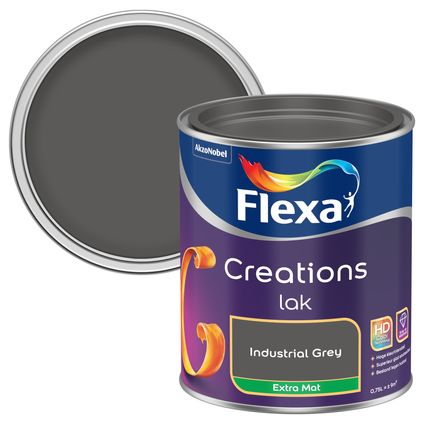 Flexa lak Creations extra mat industrial grey 750ml