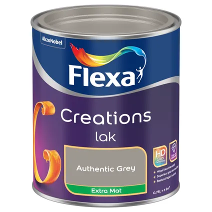 Flexa lak Creations extra mat authentic grey 750ml 3