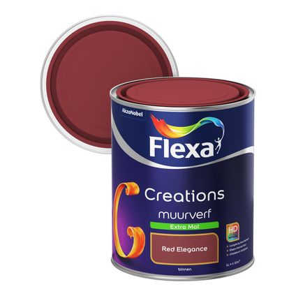 Flexa muurverf Creations extra mat red elegance 1L