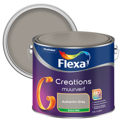 Praxis Flexa muurverf Creations extra mat authentic grey 2,5L aanbieding