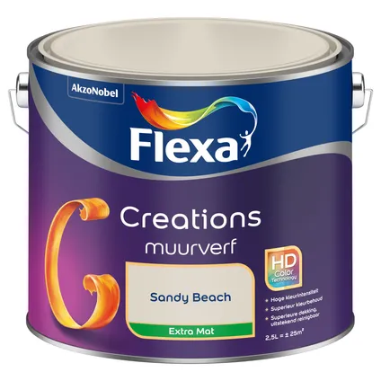 Flexa muurverf Creations extra mat sandy beach 2,5L 8