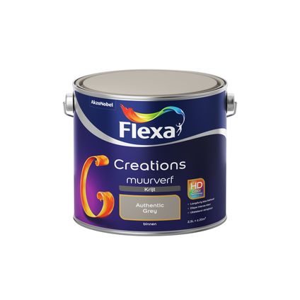 Flexa muurverf Creations krijt authentic grey 2,5L