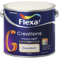 Praxis Flexa muurverf Creations krijt sandy beach 2,5L aanbieding