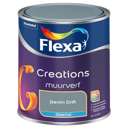 Flexa muurverf Creations zijdemat denim drift 1L 8