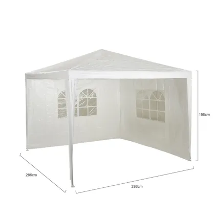Central Park zijwand partytent Basic wit 3