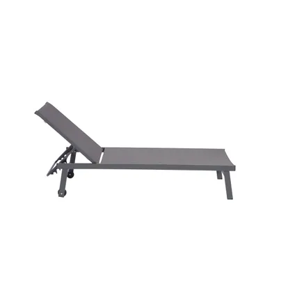 Central Park chaise longue Formia aluminium / textilène 4 positions anthracite 3