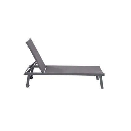 Central Park chaise longue Formia aluminium / textilène 4 positions anthracite 4