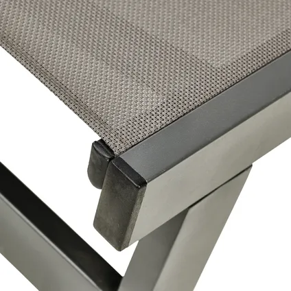 Central Park chaise longue Formia aluminium / textilène 4 positions anthracite 5