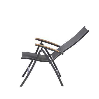 Chaise de jardin Central Park Limoux aluminium anthracite 5