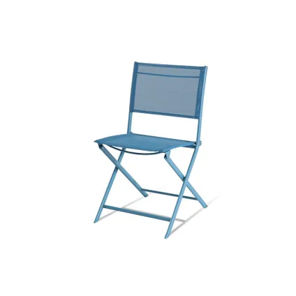 Chaise bistro pliable Central Park Stacy bleu