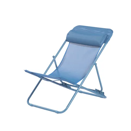 Chaise de plage Central Park Sevilla acier bleu