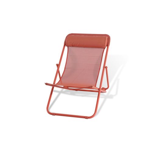 Chaise de plage Central Park Sevilla acier rouge