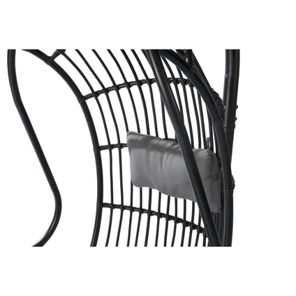 Chaise suspendue Central Park Termoli Swing noir/gris 3