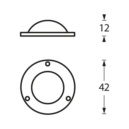 Plaque de recouvrement pour bouton de porte d'entrée Intersteel nickel mat 2