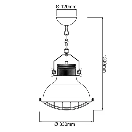 Brilliant hanglamp Emma metaal E27 9