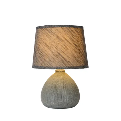 Lampe de table Lucide Ramzi gris Ø18cm E14