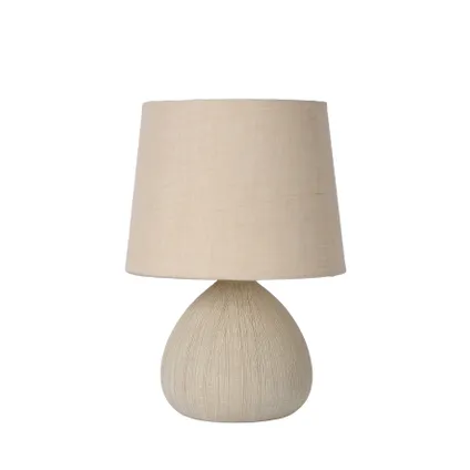 Lampe de table Lucide Ramzi beige Ø18cm E14 5