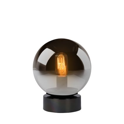 Lucide tafellamp Jorit gerookt glas Ø20cm E27 60W