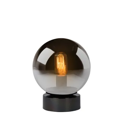 Lucide tafellamp Jorit gerookt glas Ø20cm E27 60W