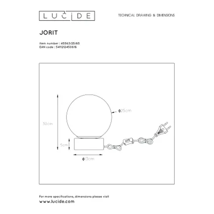 Lucide tafellamp Jorit zwart ⌀25cm E27 4