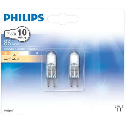 Philips halogeenlamp capsule 7W G4 - 2 stuks 2