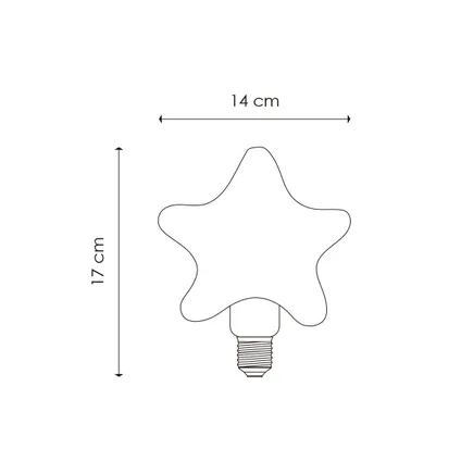 Home Sweet Home LED Star E27 3D Effect 4W 20Lm 2200K 5