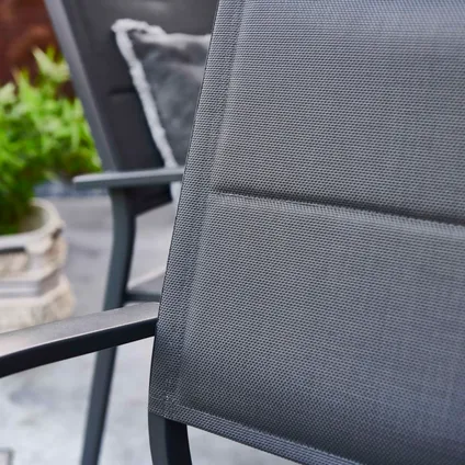 Chaise de jardin empilable Central Park Gabrio aluminium anthracite 4