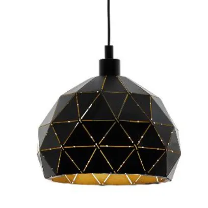EGLO hanglamp Roccaforte goud zwart E27 3