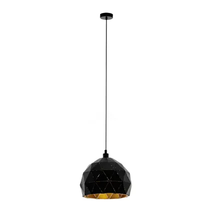 EGLO hanglamp Roccaforte zwart goud E27