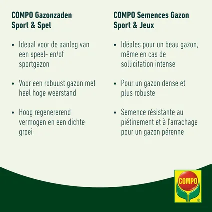 Compo gazonzaad Sport & Spel (100m²) 2kg 10