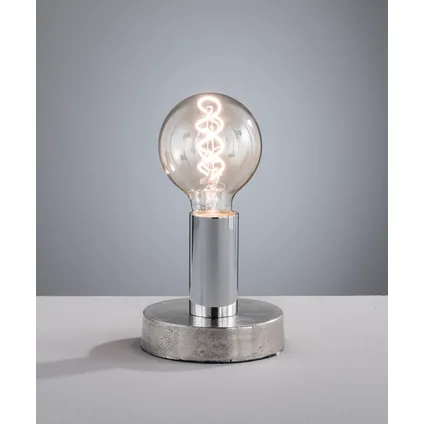 Fischer & Honsel tafellamp Valence nikkel/chroom E27 40W 2