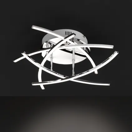 Fischer & Honsel plafondlamp LED Cross metaal chroom 5x5W 3