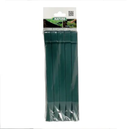 Nature grondpennen voor tuinborder polyethyleen groen 1,9x1,8x26,7cm 10 stuks
 4