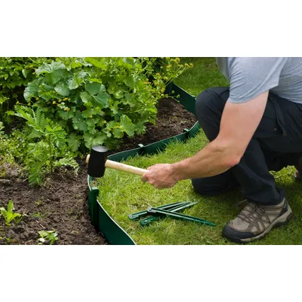 Nature grondpennen voor tuinborder polyethyleen groen 1,9x1,8x26,7cm 10 stuks
 6