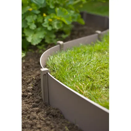 Nature grondpennen voor tuinborder polyethyleen taupe 1,9x1,8x26,7cm 10 stuks
 5