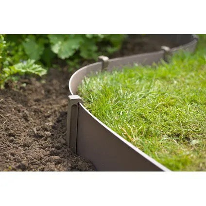 Nature grondpennen voor tuinborder polyethyleen taupe 1,9x1,8x26,7cm 10 stuks
 6