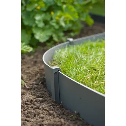 Nature grondpennen voor tuinborder polyethyleen grijs 1,9x1,8x26,7cm 10 stuks
 4