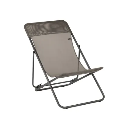 Chaise de plage Lafuma Maxi Transat pliable graphite