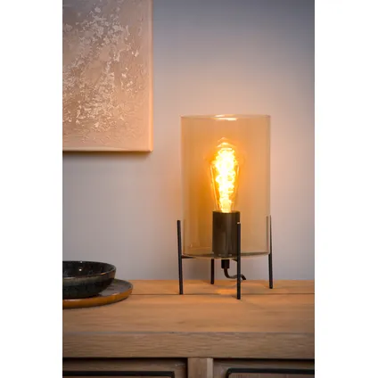 Lucide tafellamp Steffie amber Ø15,5cm E27 2
