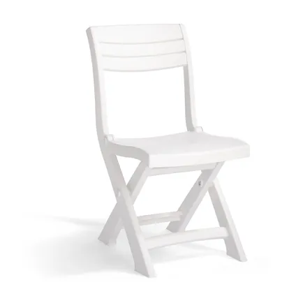 Chaise de jardin pliable Tacoma blanc 44x56x86cm