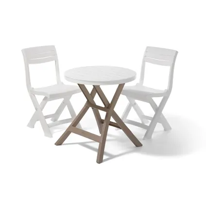 Chaise de jardin pliable Tacoma blanc 44x56x86cm 2