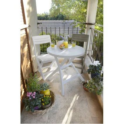 Chaise de jardin pliable Tacoma blanc 44x56x86cm 6