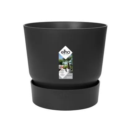 Pot de fleurs Elho greenville rond Ø30cm noir 2