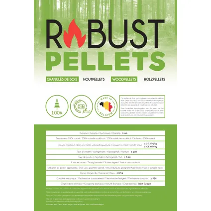 Robust Pellets, 100% naaldhout, premium kwaliteit 15kg  2