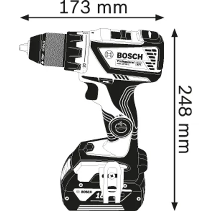 Perceuse-visseuse Bosch Professional GSR18V60 18V (sans batterie) 6