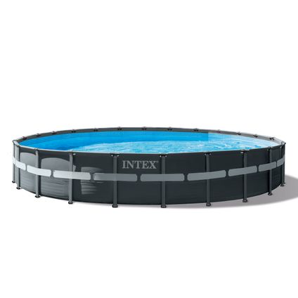 Intex zwembad Ultra Frame donkergrijs 732x132cm