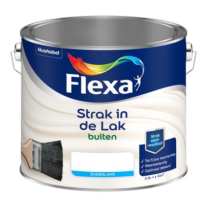 FLEXA STRAK IN DE LAK ZIJDEGLANS FRIS WIT RAL 9016 750 ML