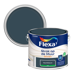 Praxis Flexa muurverf Strak op de Muur mat nachtblauw 2,5L aanbieding