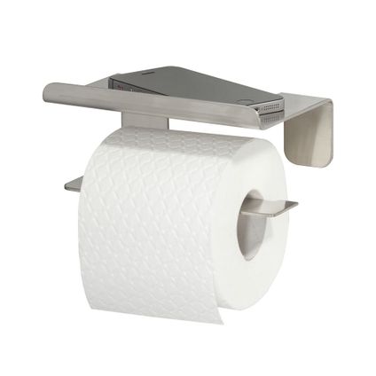 Tiger Colar Porte-rouleau papier toilette avec tablette Acier inoxydable brossé