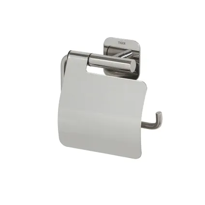 Porte-rouleau papier toilette avec rabat Tiger Colar en inox poli 2